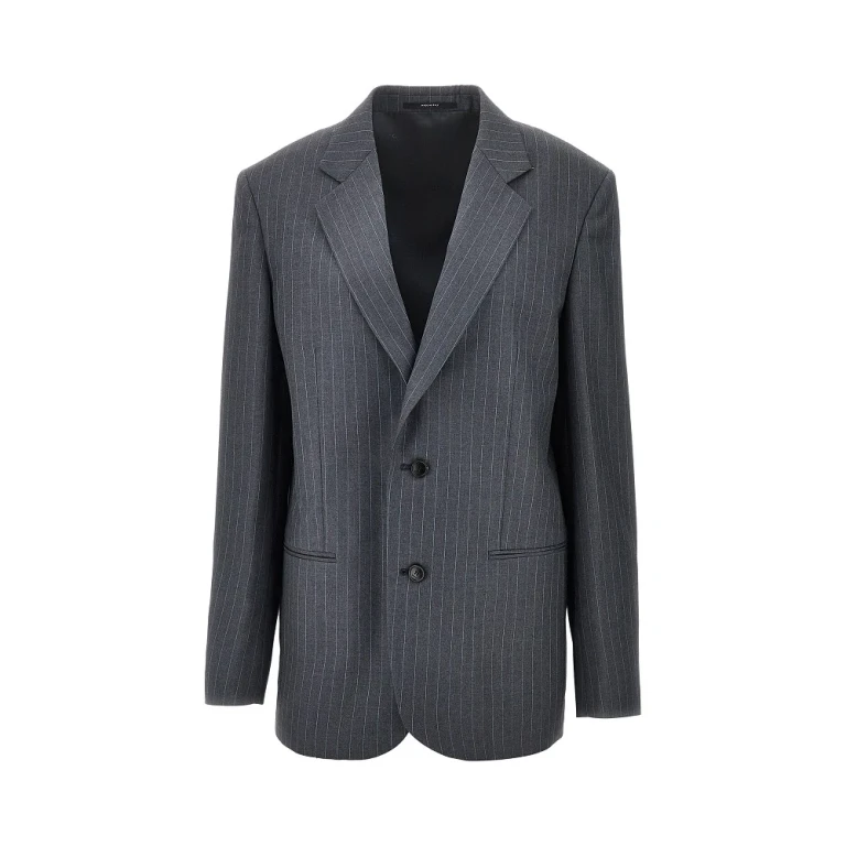 Pinstriped wool oversized jacket Woman 38