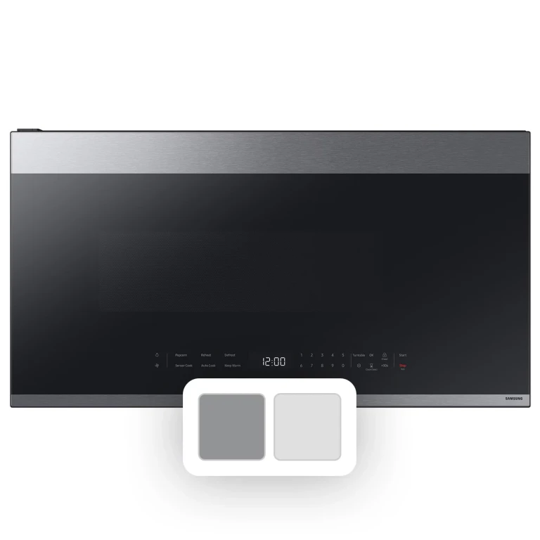 Bespoke Smart Over-the-Range Microwave 2.1 cu. ft. in Stainless Steel with Edge to Edge Glass:- Stainless Steel