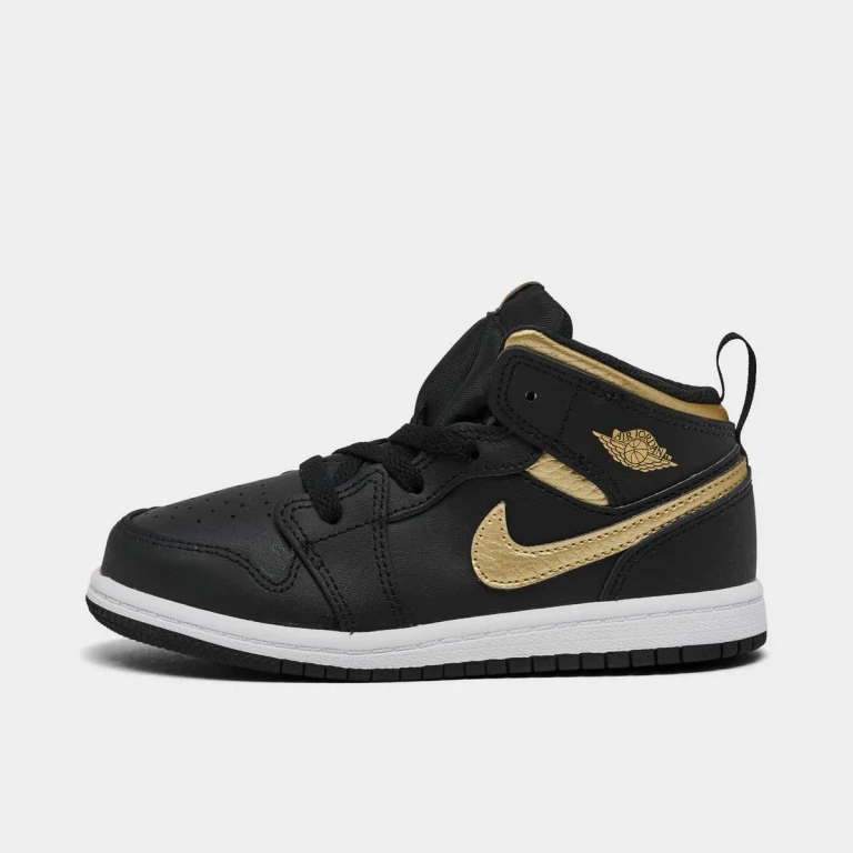 [dq8425-071] Toddlers Air Jordan Retro 1 Mid 'metallic Gold Black'