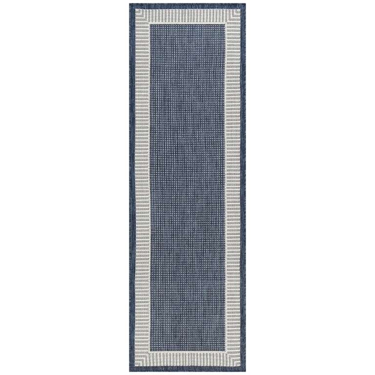 Elgin 3 x 10 Navy Blue Indoor-Outdoor Area Rug