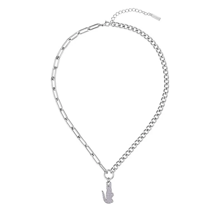 Modern Women's Necklace with Zirconia Crocodile 2040553