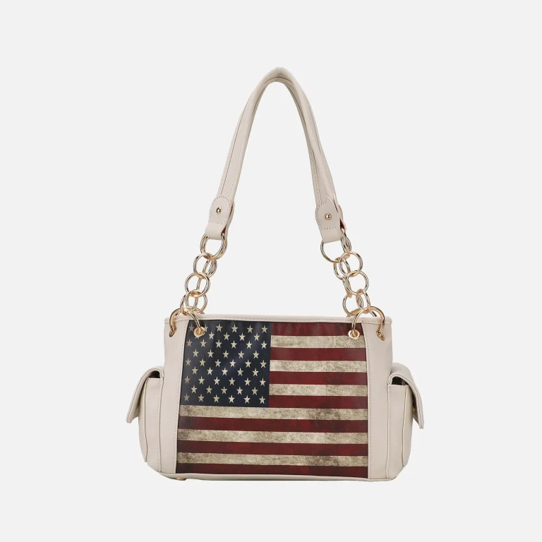 by Mia K. - Alaina Printed Flag Shoulder Bag
