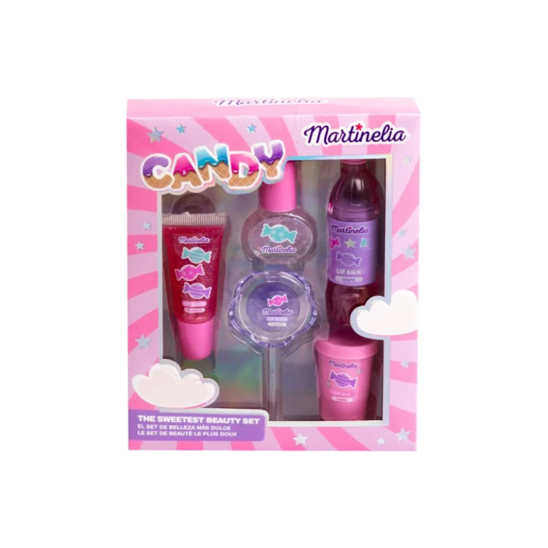Candy The Sweetest Beauty children's set 3+ lip gloss 4pcs + nail polish