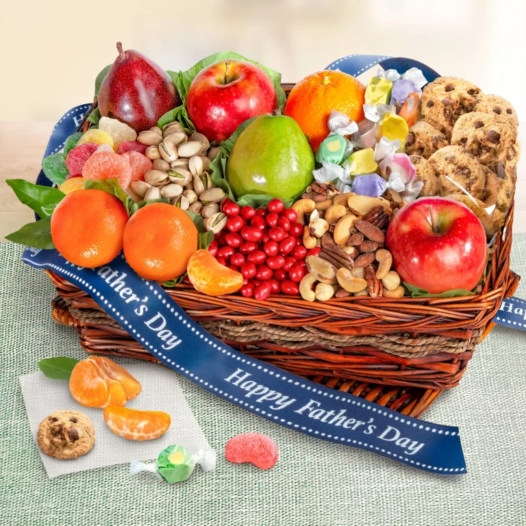 Father's Day Fruit and Snacks Gift Basket