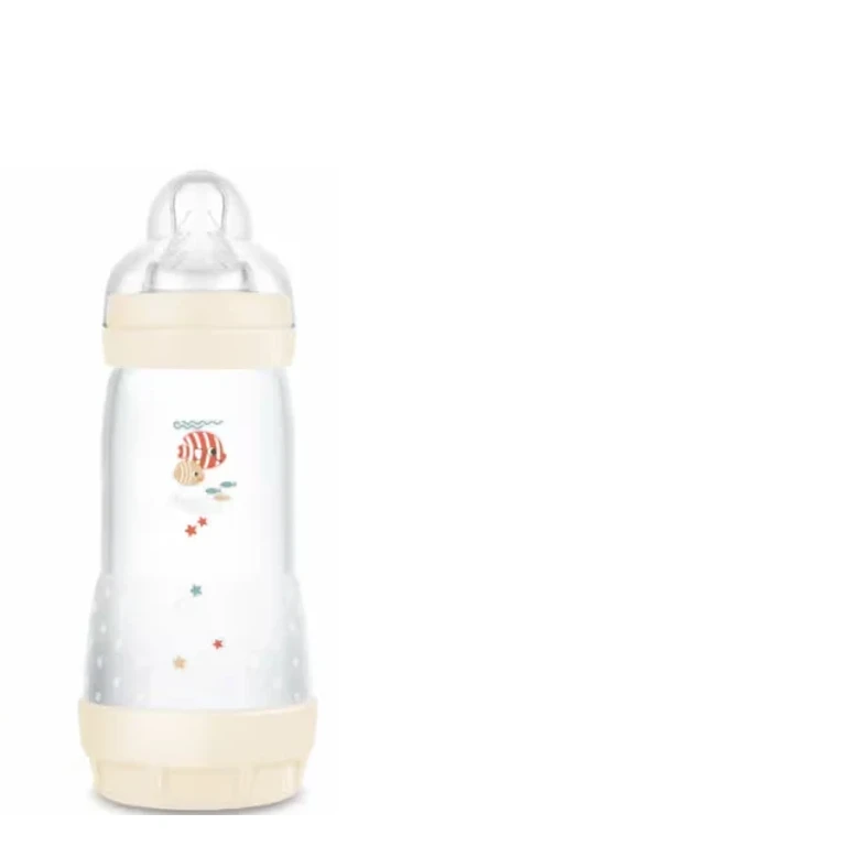 Biberon Easy Start Anti-Colic Sili Fisio +4M 320ml Beige — Biberon