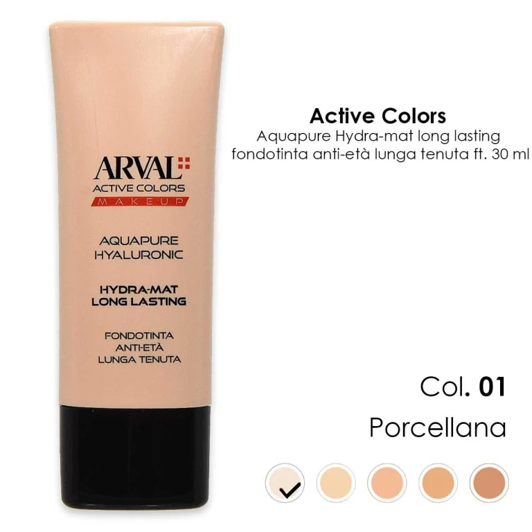 AQUAPURE Hyaluronic - Hydra-mat long lasting n. 01 - porcelain long-lasting anti-aging foundation ft 30ml