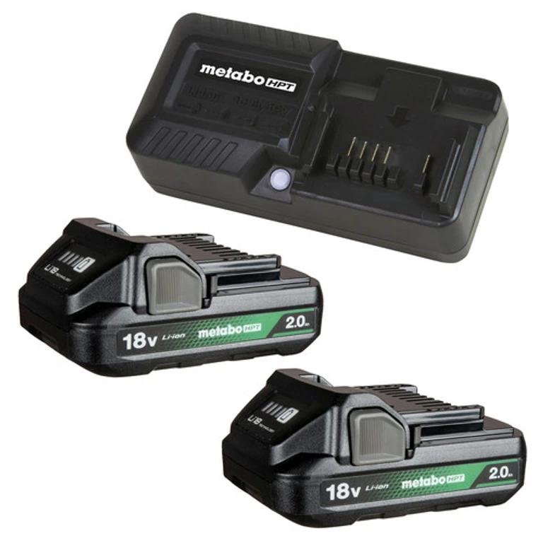 (2) 18V 2 Ah Lithium-Ion Batteries with Charge Indicators