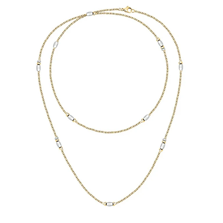 Saxq02 Colors Double Gold-Plated Bead Necklace