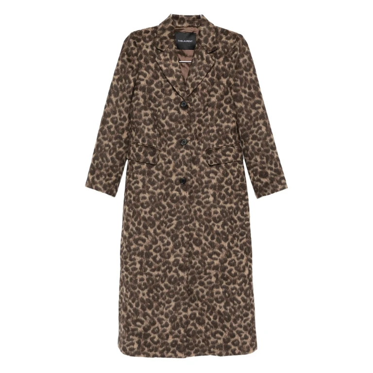 Leopard-print Single-breasted Coat