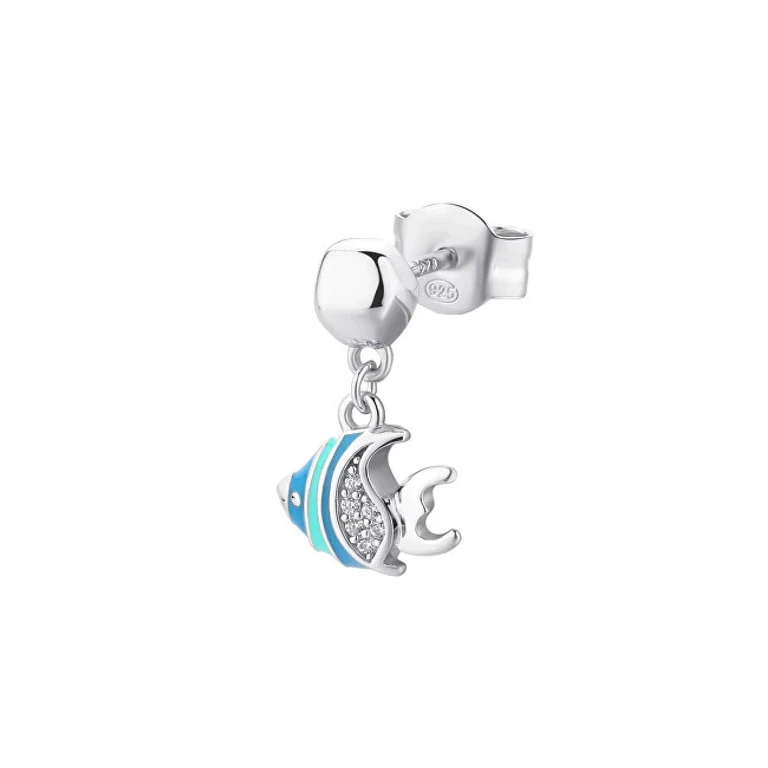 Beautiful Single Earring In Silver Into The Blue Rzib22