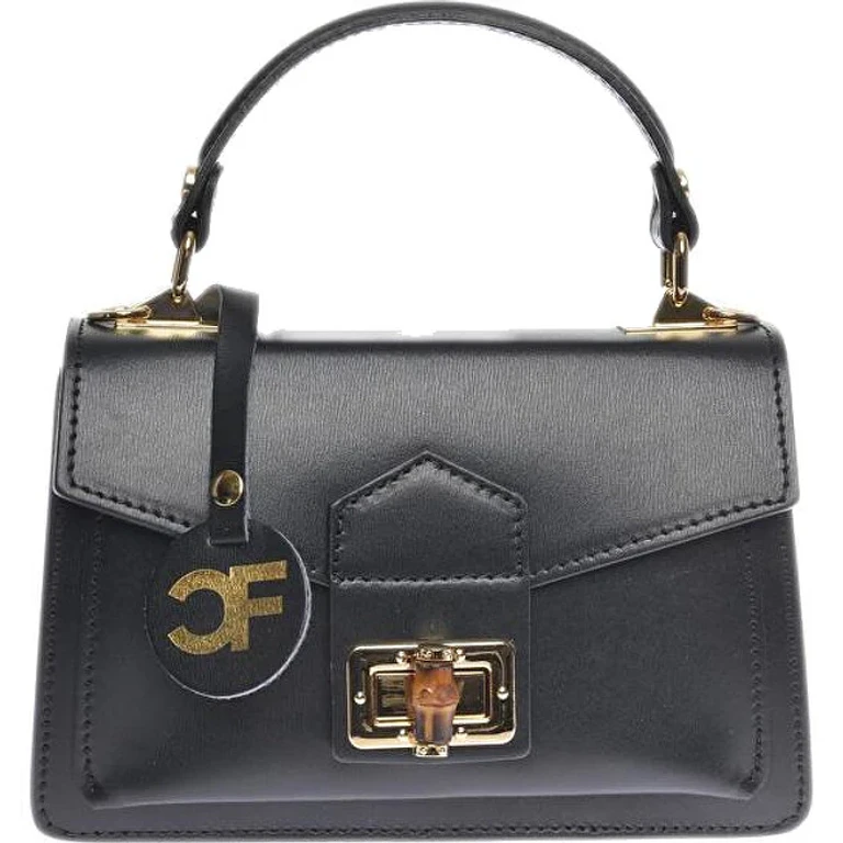 Women's Black Leather Shoulder Bag