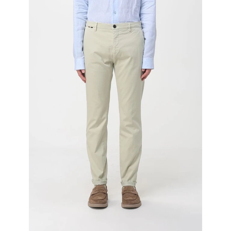 Cotton and Wool Blend Chino Trousers (9PN2C7353MBE100394)