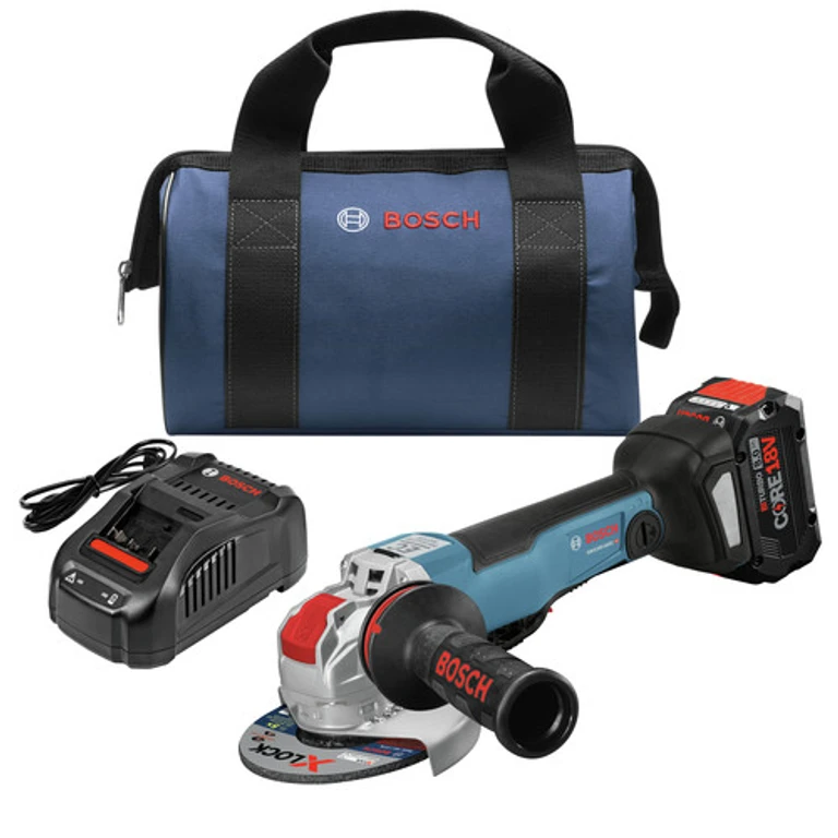 Factory Reconditioned Bosch GWX18V-50PCB14-RT 18V X-LOCK Brushless Lithium-Ion 4-1/2 - 5 in. Cordless Angle Grinder Kit (8 Ah)