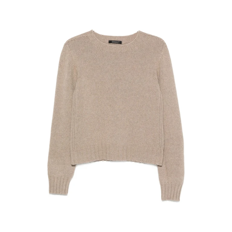 Ribbed-knit Crew-neck Sweater