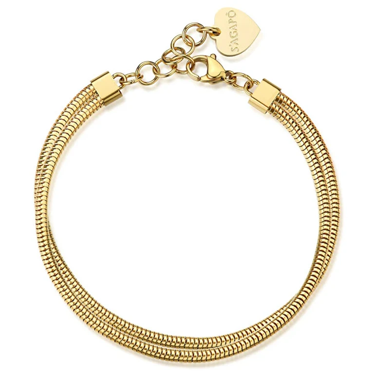 Hadek Chunky Gold-Plated Double Bracelet Shk119