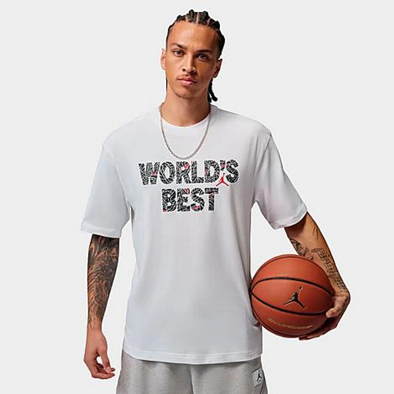 Brooklyn World's Best T-Shirt in White/University Red
