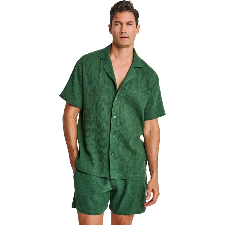 Bonded Cotton Beach Shirt - Men's