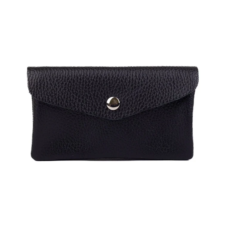 Mini Leather Wallet in Black