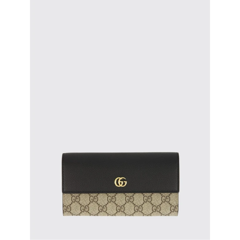 GG Marmont Leather and GG Supreme Fabric Wallet (456116AAE5E1069)