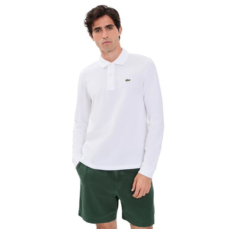 Long Sleeve Original Cotton Pique Polo White M
