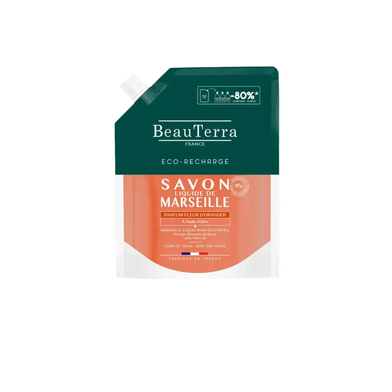 Refill of Marseille soap with orange blossom Beauterra 900 ml