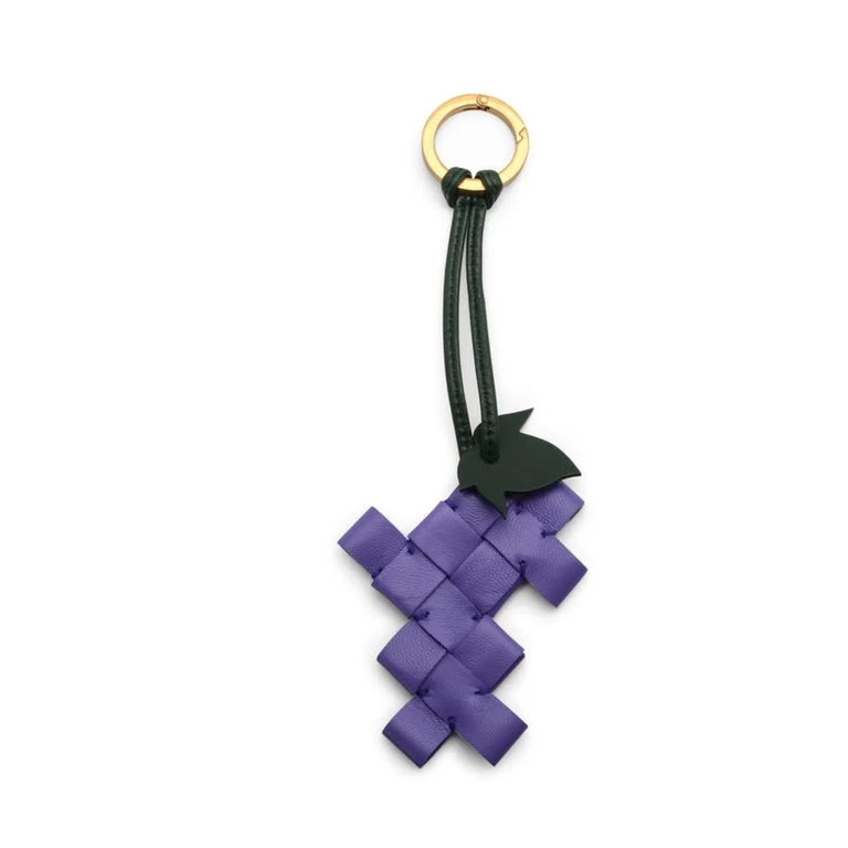 Intrecciato Weave Grape Keyring