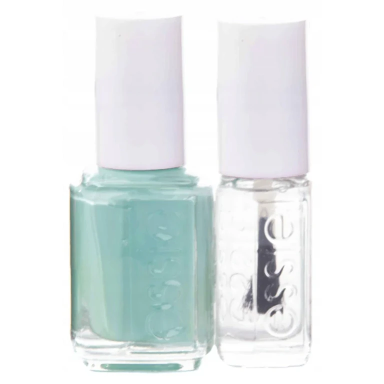 Vegan Nail Polish Set Essie Candy Mint 99 + Good To Go Strengthening Top Coat