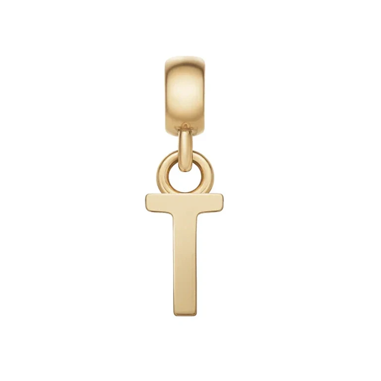 Gold-Plated Pendant With Letter "T" Dw00400503