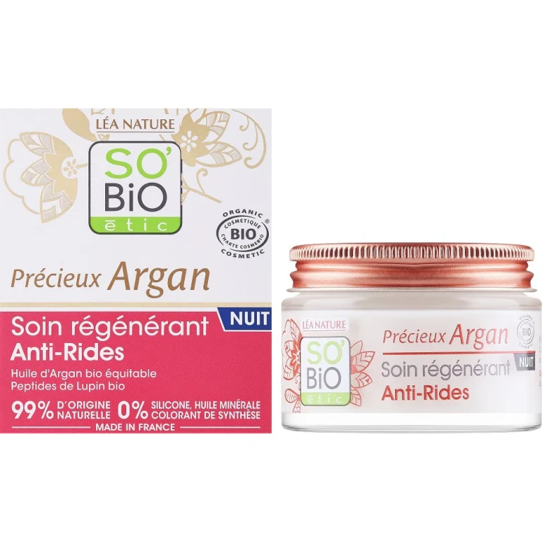 LÉa nature so bio étic Précieux Argan - Regenerating Anti-Wrinkle Night Cream, 50 ml