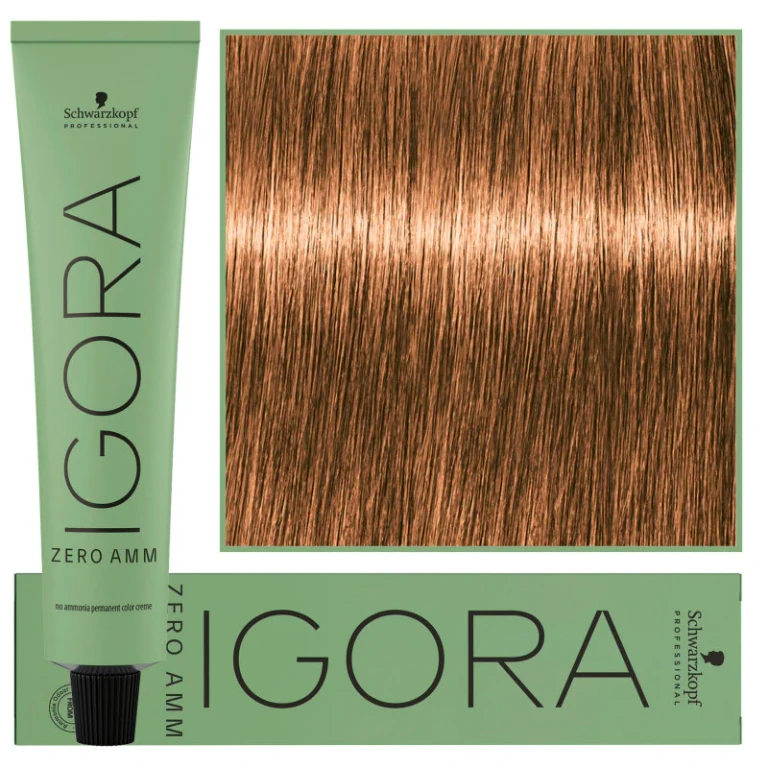 Professional Igora Zero Ammonia Hair Dye 60ml 7-55 |Extra Medium Golden Blonde