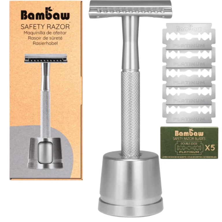 Silver Safety Razor Stand
