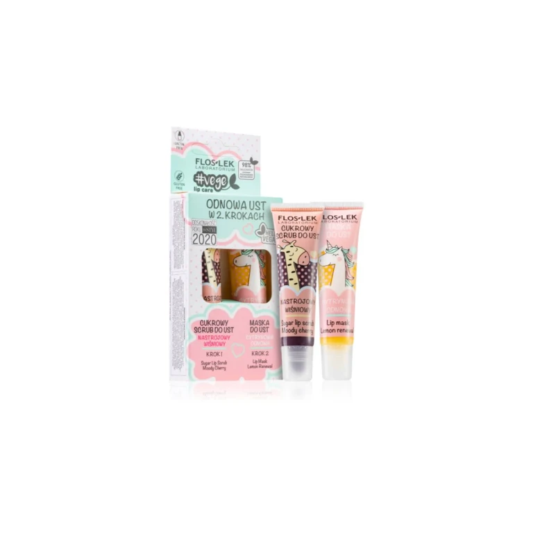 Moody Lip Vege Kit Cherry Lip Scrub + Lemon Renewal Lip Mask