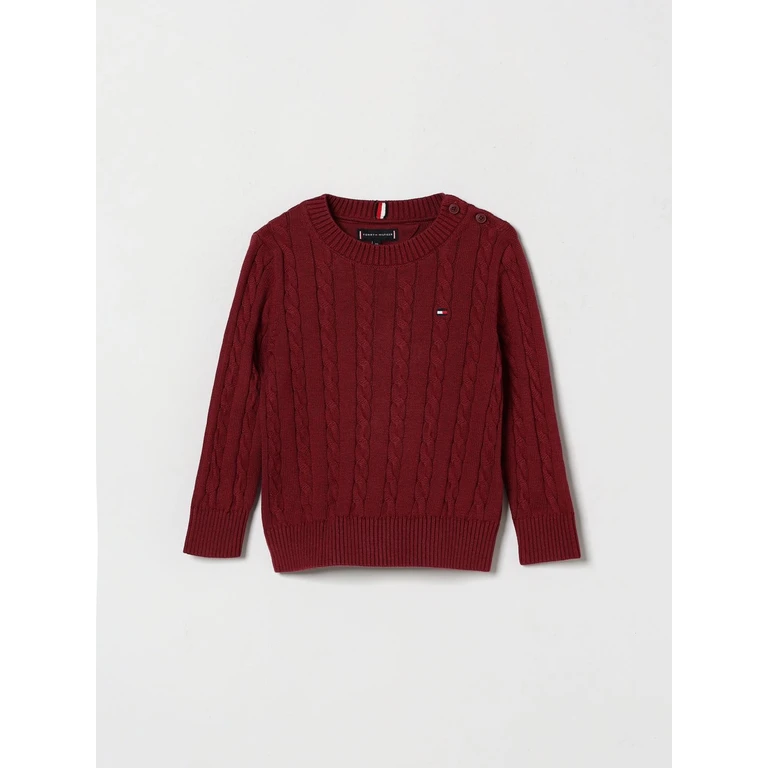 Boy's Wool Blend Crewneck Jumper with Embroidered Logo (KB0KB09753VK0)