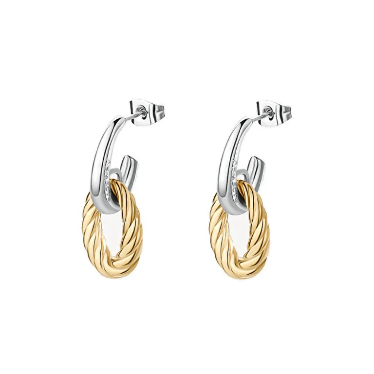 Elegant Amy BAY24 two-tone steel earrings