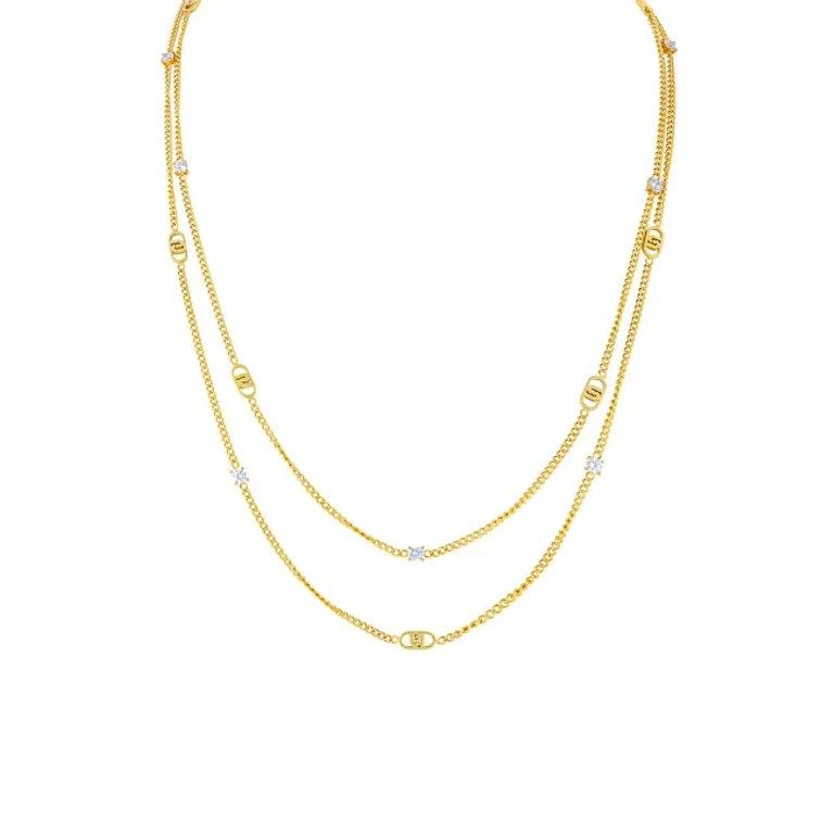 Liu Jo Trendy Gold-Plated Necklace with Crystals Lj2905