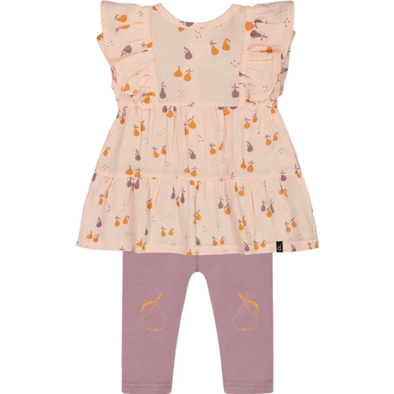 Printed Muslin Tunic and Organic Cotton Legging Set - Baby Girl