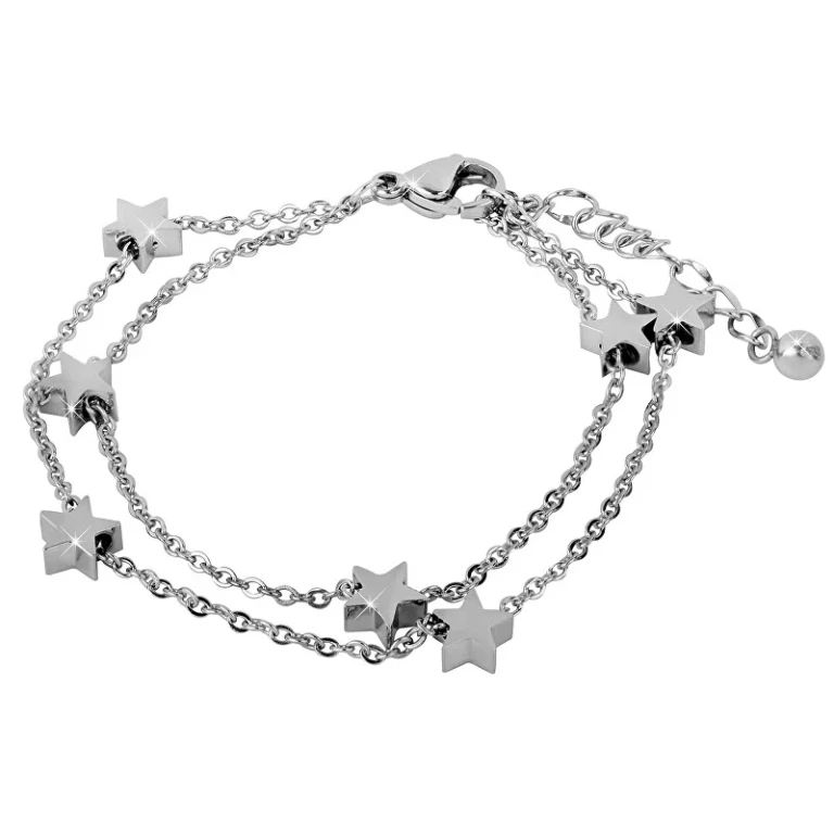 Stainless Steel Bracelet With Stars
