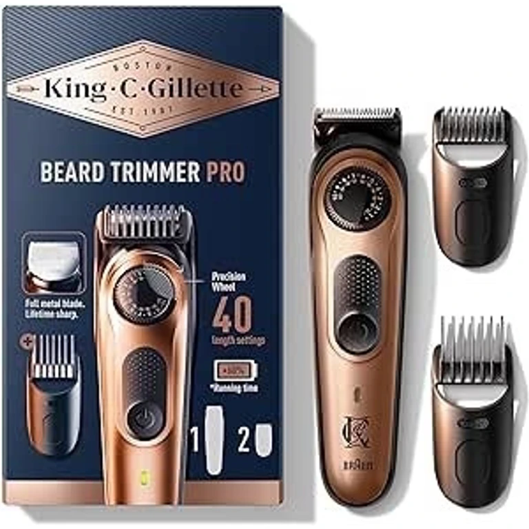 King C. Gillette Beard Trimmer Kit With Precision Selector 40 Length Settings