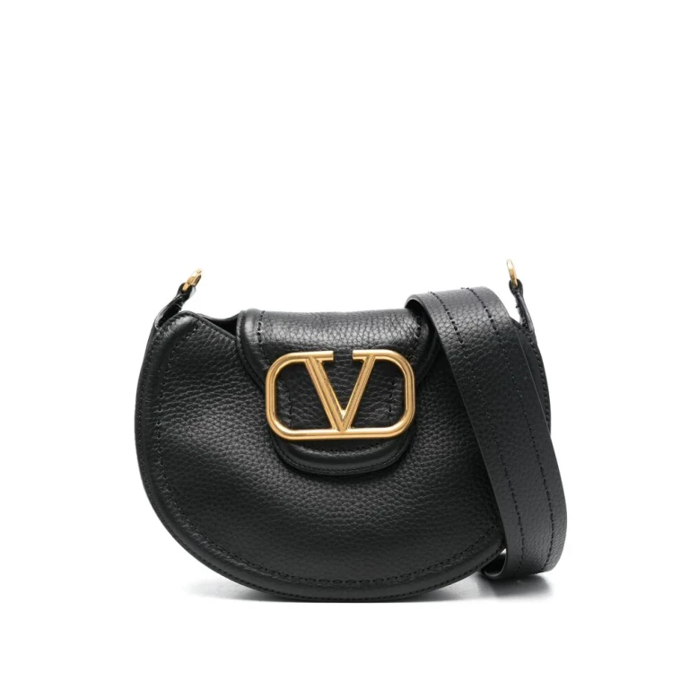 Shoulder Bag VLogo Signature Black Leather