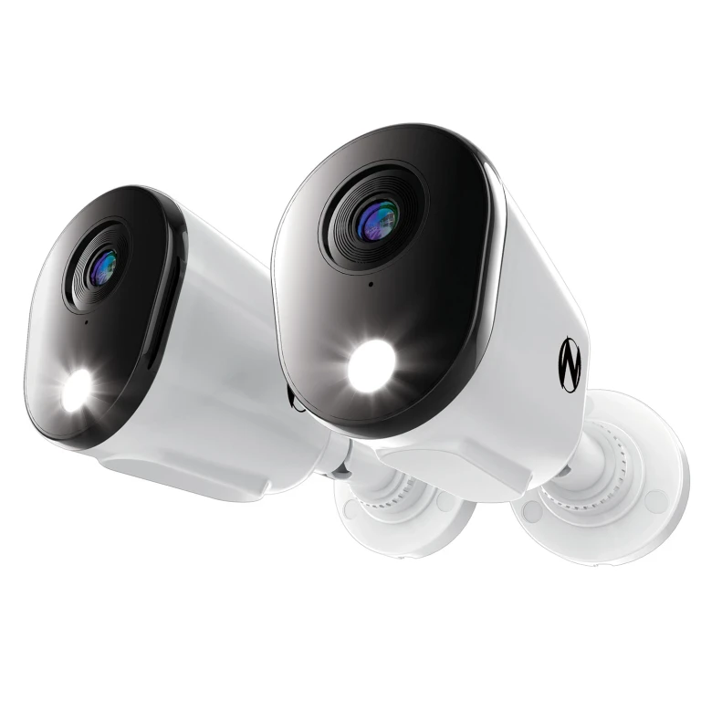 Wired 4K Deterrence Security Cameras, 2pk.
