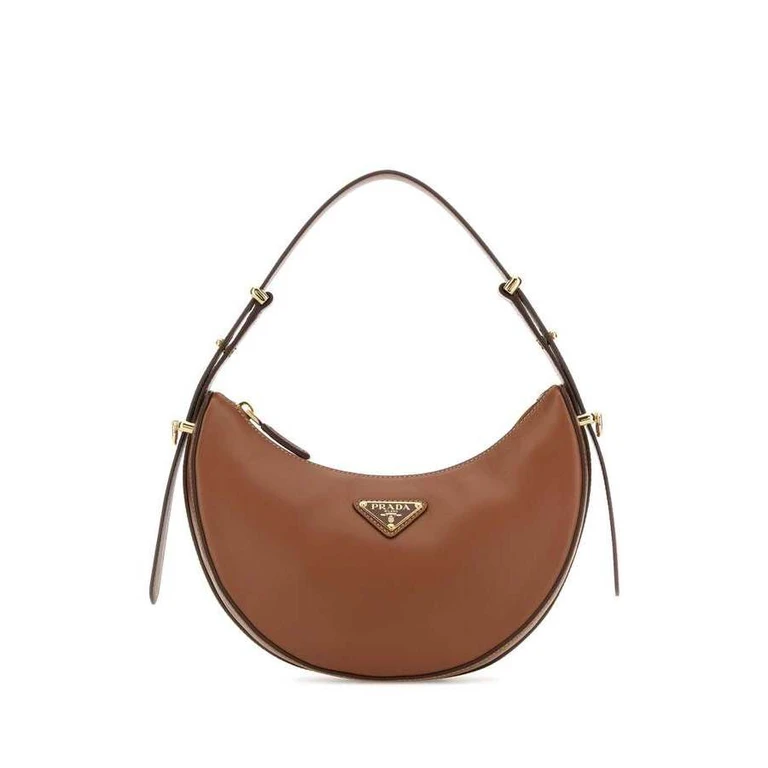 Leather Hobo Shoulder Bag â Cognac
