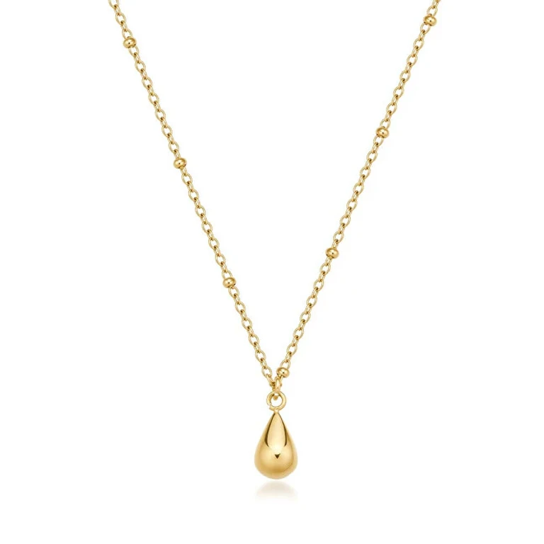 Timeless Gold Plated Tear Drop Perfect Necklace BPC10