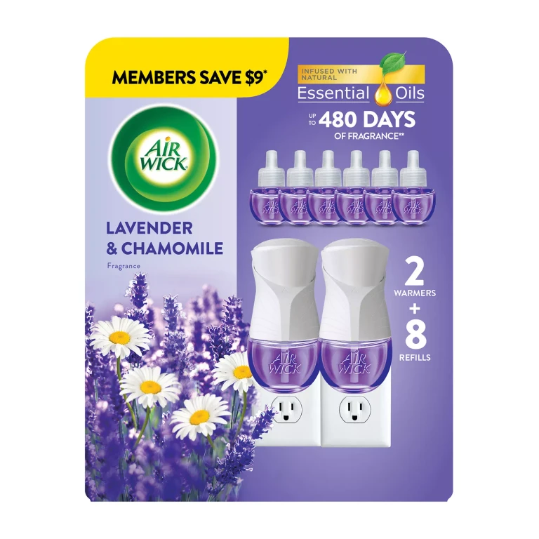 Plug In Scented Oil Air Fresheners, Lavender & Chamomile, 2 warmers + 8 refills