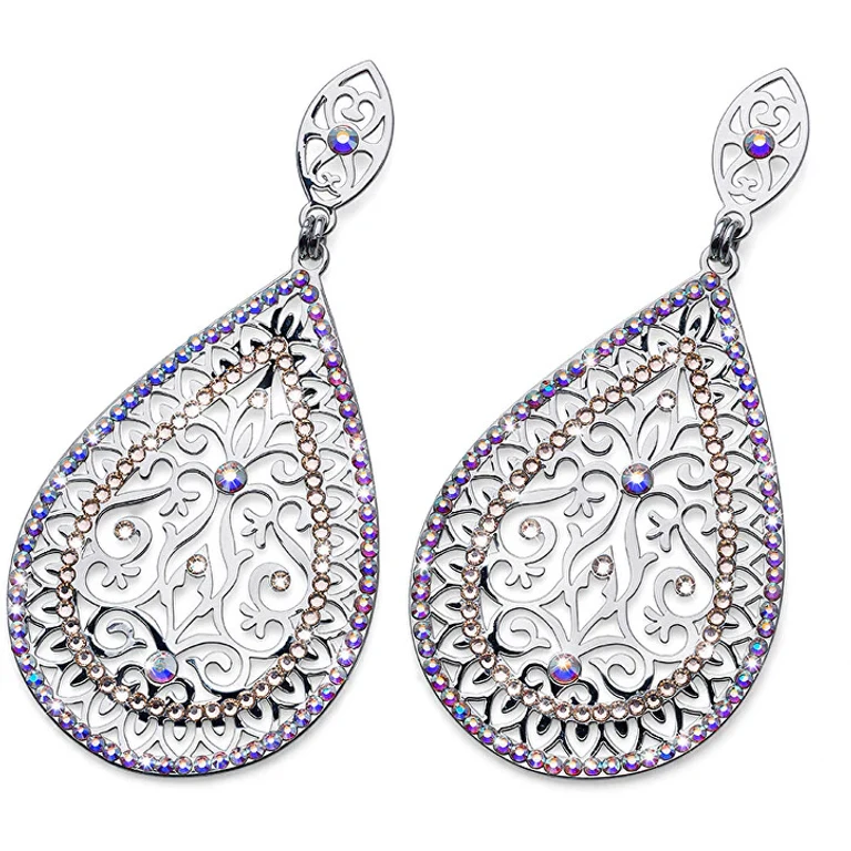 Glittering Earrings with Mysterious Crystals 22778