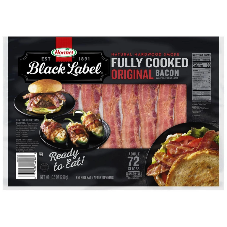 Black Label Fully Cooked Bacon (10.5 oz., 72 ct.)