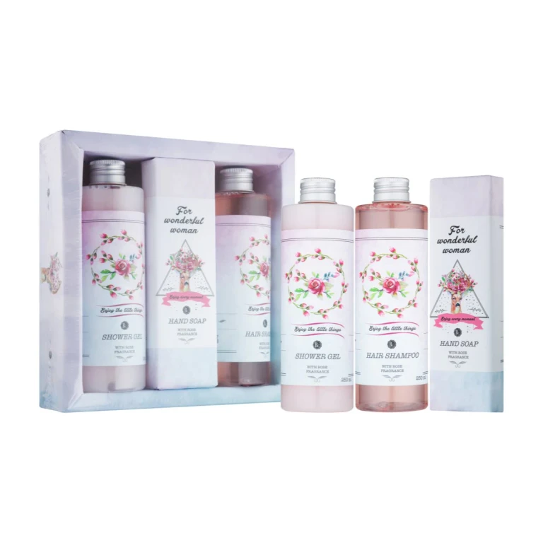 & Cosmetics Rosarium Boho Style Gift Set For Shower Gel 250 Ml + Shampoo 250 Ml + Hand Soap 160 G