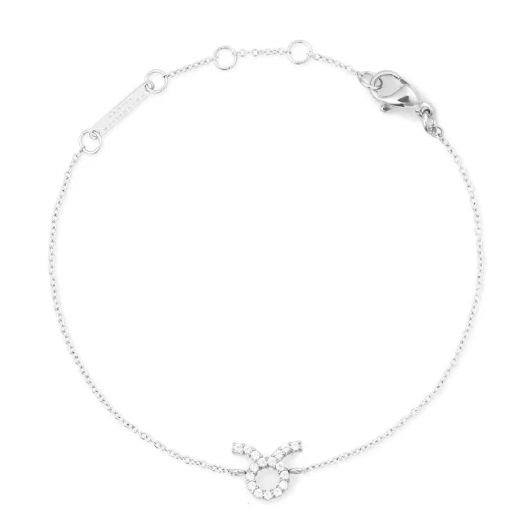 Steel Bracelet with Chain and Taurus Zodiac Crystal Dw00400932