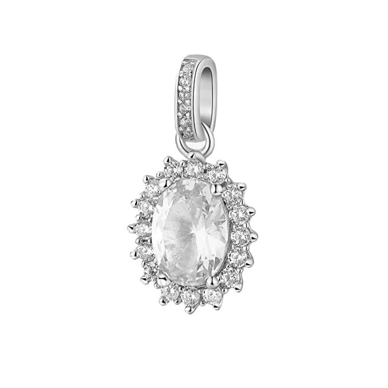 Elegante Fancy Infinite Silver Pendant White Fiw32
