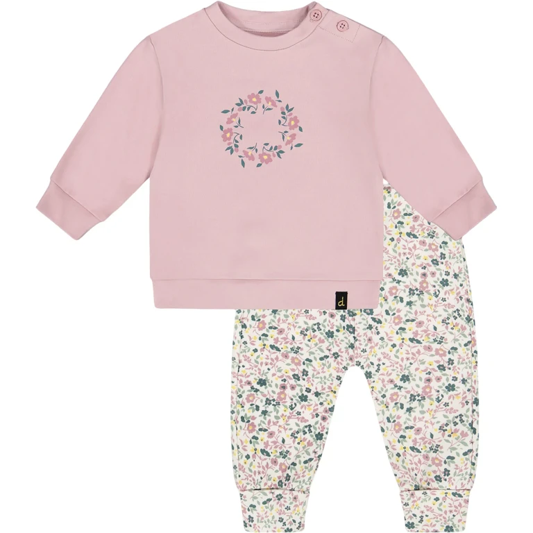 Organic Cotton Evolutive Pant and Long Sleeve Top Set - Baby Girl