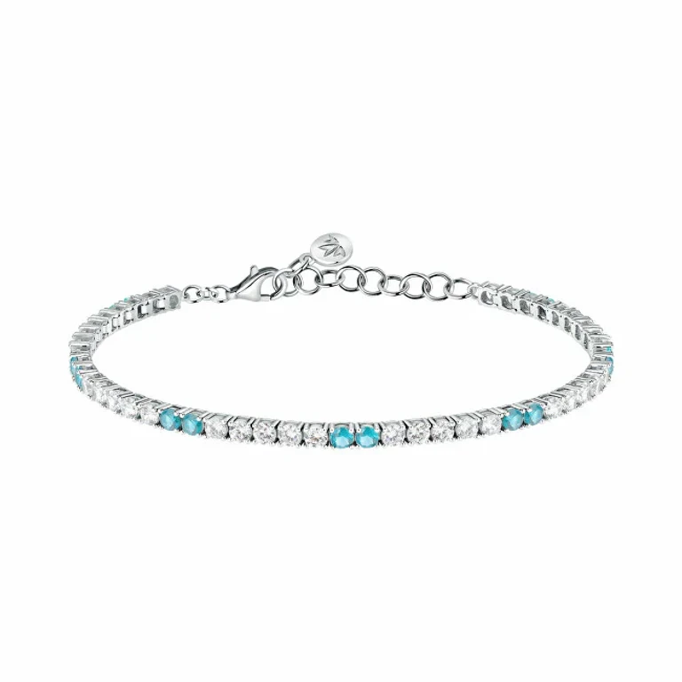 Silver Tennis Bracelet With Zirconia Tesori Saiw228